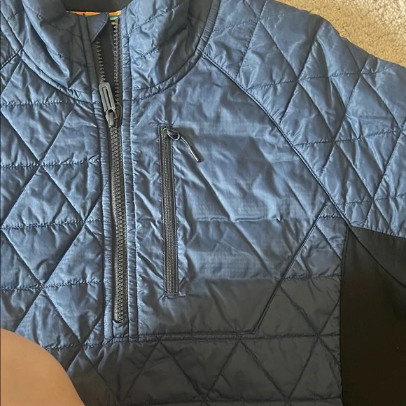 Men’s navy smartwool size medium 1/4 zip quilted pullover - Picture 4 of 4